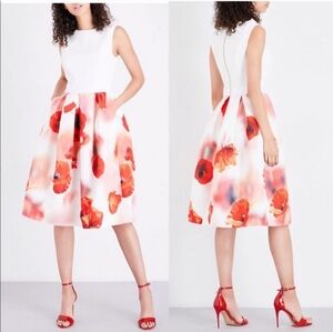 Ted Baker London Micla Poppy Flower Dress ted size 0 US 2